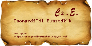 Csongrádi Euszták névjegykártya